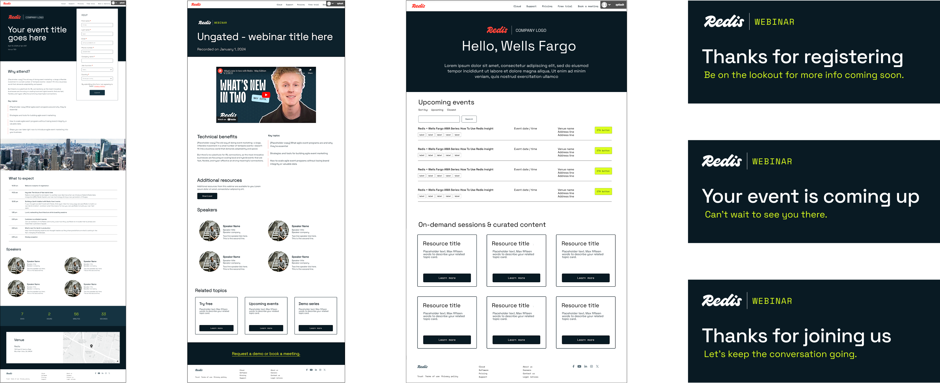 Redis Events Landing Pages