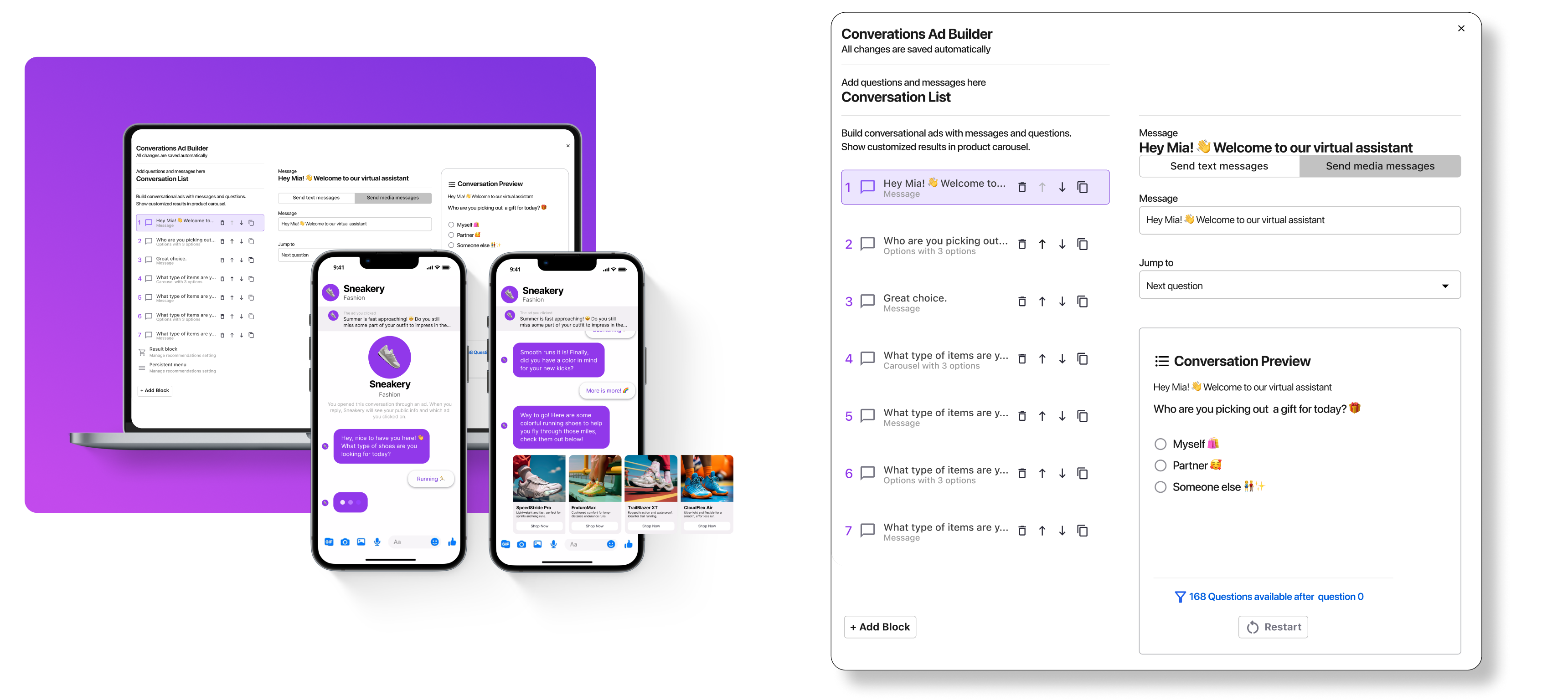 Smartly Conversational Commerce product representation